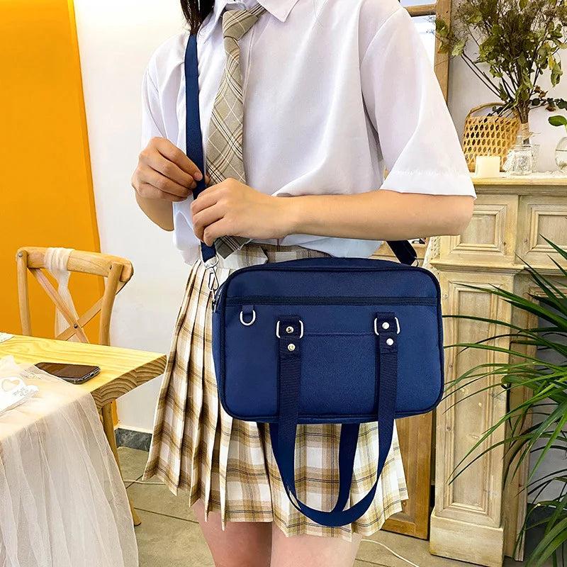 Japanese Style Women Canvas Satchel Handbag School Book Bags