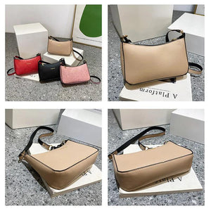 Solid Pu Leather Women Shoulder Bag