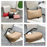 Solid Pu Leather Women Shoulder Bag