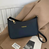 Solid Pu Leather Women Shoulder Bag