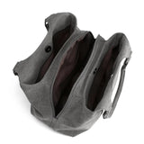 Canvas Women Shoulder Bag Multi-layer Pockets Casual Tote Shopping Hobos
