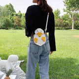 Vintage Duck Shape PU Leather Crossbody Bag