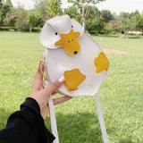 Vintage Duck Shape PU Leather Crossbody Bag