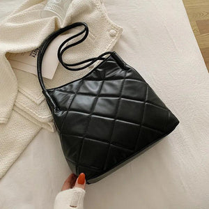 Large Capacity Shoulder Bag Ladies Handbags PU Leather Bucket Bags For Women