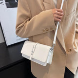 Retro Square Pu Leather Ladies Shoulder Bag Flap Tote Bag