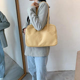 Soft PU Leather Women Big Purse Handbags Large Capacity Student Girls Tote