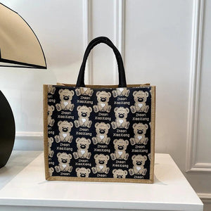 High Natural Recycled Tote Bags Jute Shopping Gift Bag Women Purse and Handbags