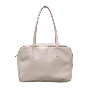 Women's Soft PU Leather Top-handle Bag Large Capacity Casual Tote Handbag