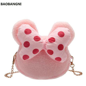 Winter Girl Bag Doll Cartoon Shoulder Bag Bow Bear Plush
