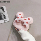 Winter Girl Bag Doll Cartoon Shoulder Bag Bow Bear Plush