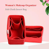 Felt Makeup Organizer Insert Bag for Handbag Travel Inner Purse