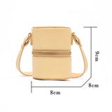 Women Lipstick Pocket Mini Shoulder Bag Crossbody Bags Soft PU Leather 