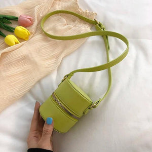 Women Lipstick Pocket Mini Shoulder Bag Crossbody Bags Soft PU Leather 