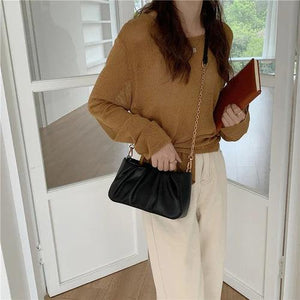 Soft PU Leather Women Clutch Purse Handbags Solid Ladies Mini Tote