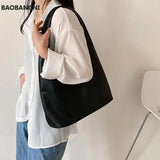 Retro Leather Tote Bag for College Students