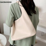 Retro Leather Tote Bag for College Students