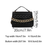 Women's Flap Shoulder Bag Small Leather Crossbody Metal Chain Clutch
