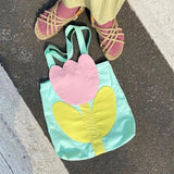 Retro Flower Women's Shoulder Bags Patchwork Female Tote Purse Handbags
