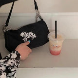 Retro Nylon Underarm Bag for Women Chain Shoulder Crossbody Bags