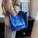 Large Capacity Soft Leather Women Bag Travel Shoulder Bag Tote Shopper Handbag