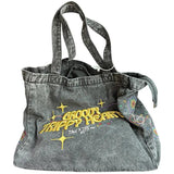 Denim Crossbody Bag for Women Travel Zipper Handbag Tote