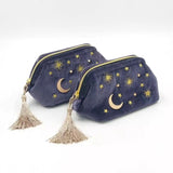 Anime Printed Velvet Star Moon Tassel Cosmetic Storage Bag
