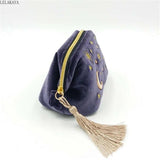 Anime Printed Velvet Star Moon Tassel Cosmetic Storage Bag