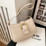 Stone Pattern PU Shoulder Bag for Women