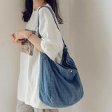 Denim Women Shoulder Satchels Large Crossbody Bag