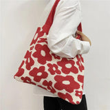 Casual Crochet Bags Satchel Bag Flowers Shoulder Bags Knitted Women's Handbags