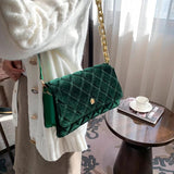 Velvet Chain Handbag Girls Purse Small Bag Women