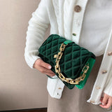 Velvet Chain Handbag Girls Purse Small Bag Women