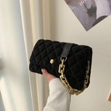 Velvet Chain Handbag Girls Purse Small Bag Women