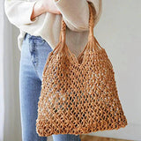 Crochet Handbags for Women Female Bag Large Totes Bag Women's Summer Beach Bag