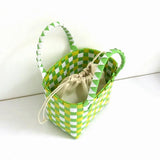 Woven Bag Small Square Plastic Vegetable Basket Bag Handbags for Women
