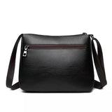 Soft Leather Shoulder Messenger Bag for Fashionable Mothers