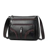 Soft Leather Shoulder Messenger Bag for Fashionable Mothers