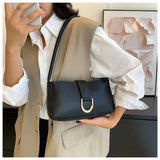 Women Shoulder Bags Handbags Square Solid Pu Leather Casual Bag