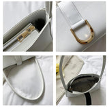 Women Shoulder Bags Handbags Square Solid Pu Leather Casual Bag
