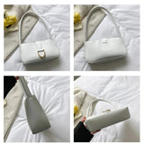Women Shoulder Bags Handbags Square Solid Pu Leather Casual Bag