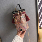 Ethnic Chain Woven Bag Single Shoulder Messenger Bag