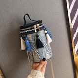 Ethnic Chain Woven Bag Single Shoulder Messenger Bag