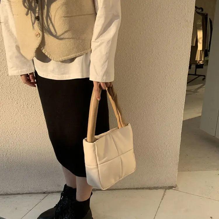 Winter Single Shoulder Tote Women Space Pad Cotton Feather Down Bag