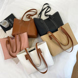 Vintage Texture Tote Handbag for Women - High-capacity Armpit Shoulder Bag
