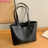 Vintage Texture Tote Handbag for Women - High-capacity Armpit Shoulder Bag