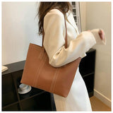 Vintage Texture Tote Handbag for Women - High-capacity Armpit Shoulder Bag