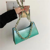 Crocodile Pattern Retro Handbag Small Crossbody Bag