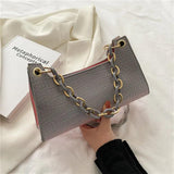 Crocodile Pattern Retro Handbag Small Crossbody Bag