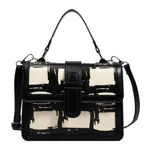 Vintage Square Handbags Shoulder Bags Pu Leather Messenger Bags