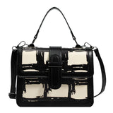 Vintage Square Handbags Shoulder Bags Pu Leather Messenger Bags